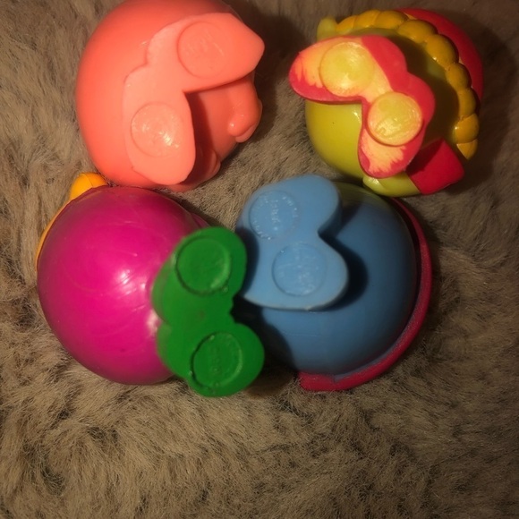 VTG 80’s Arby’s Mr. Men Rubber Mini Miniature Toy Figurines x4 / Approx 1.6” - Picture 3 of 3